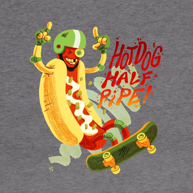 Hot Dog Halfpipe by washburnillustration